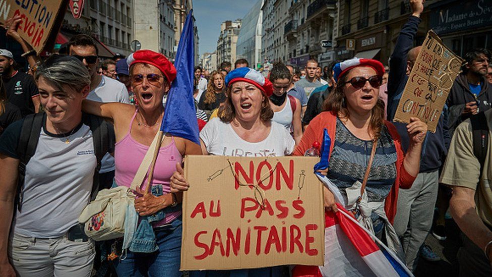 Covid vaccination centres vandalised in France