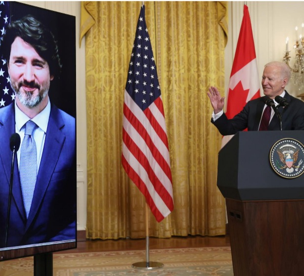 Biden, Trudeau pledge to counter China, climate change, in warm first ‘meeting’