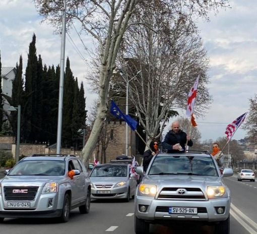 ნიკა მელიას მხარდასაჭერად მსვლელობა იმართება