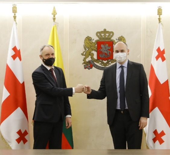 საქართველოს თავდაცვის მინისტრი ჯუანშერ ბურჭულაძე ლიეტუვას რესპუბლიკის ელჩს შეხვდა
