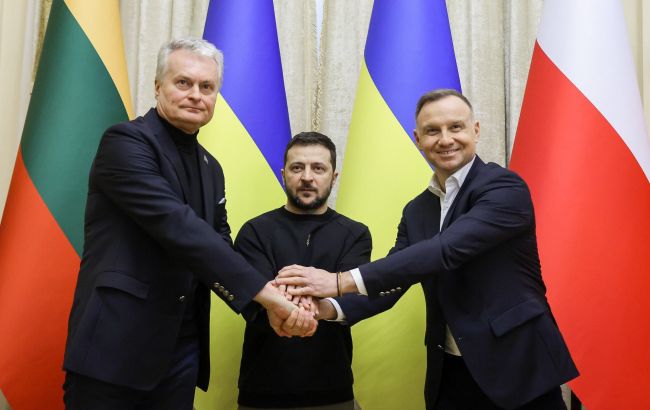 ზელენსკიმ პოლონეთისა და ლიეტუვის პრეზიდენტებთან ერთობლივ დეკლარაციას მოაწერა ხელი