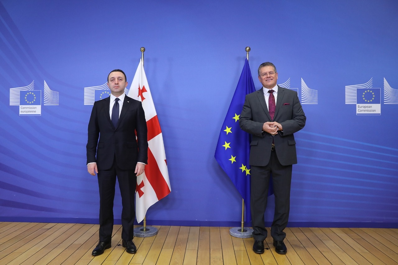 Georgian PM meets Vice President of European Commission in Brussels