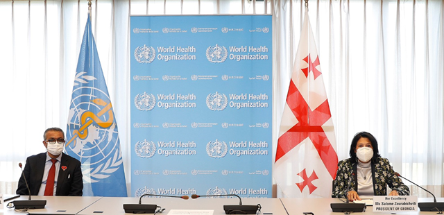 სალომე ზურაბიშვილი ჟენევაში ჯანმრთელობის მსოფლიო ორგანიზაციის გენერალურ დირექტორს შეხვდა