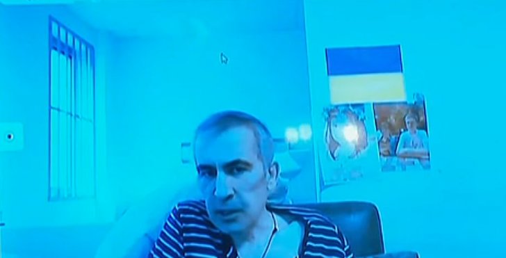 Ex-pres. Saakashvili thanks Zelenskyy for backing him, calls him a “standard of humanity”