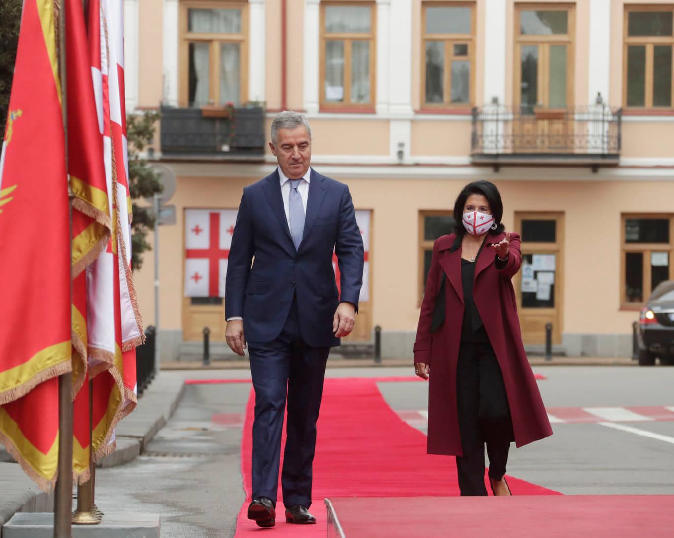 ორბელიანების სასახლეში მონტენეგროს პრეზიდენტის დახვედრის ოფიციალური ცერემონია გაიმართა