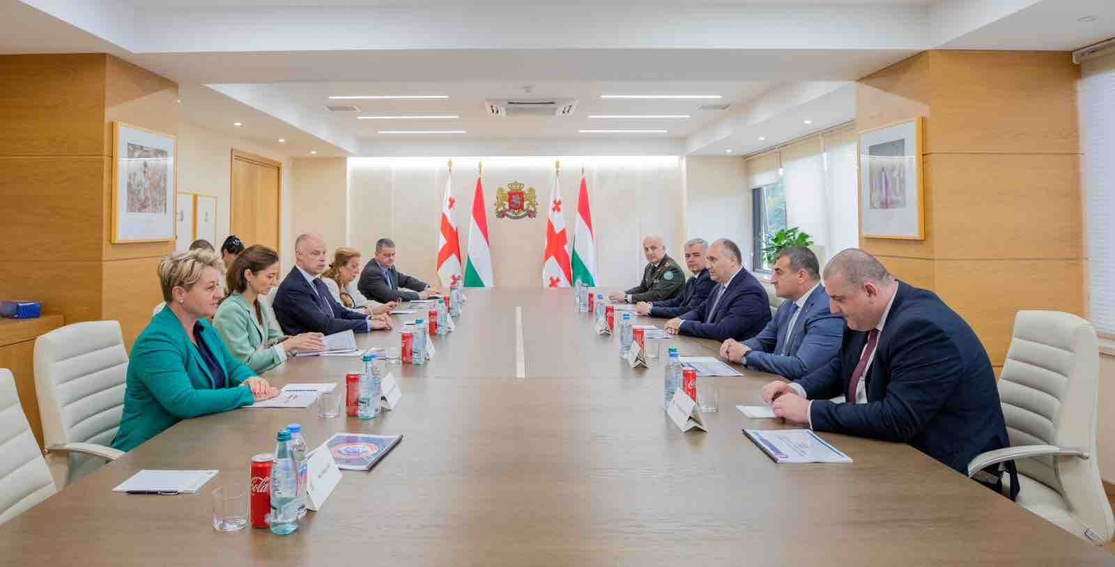 უნგრეთის თავდაცვის მინისტრი ჯუანშერ ბურჭულაძესთან ერთად სსსტც “დელტას” ხელმძღვანელ პირებს შეხვდა