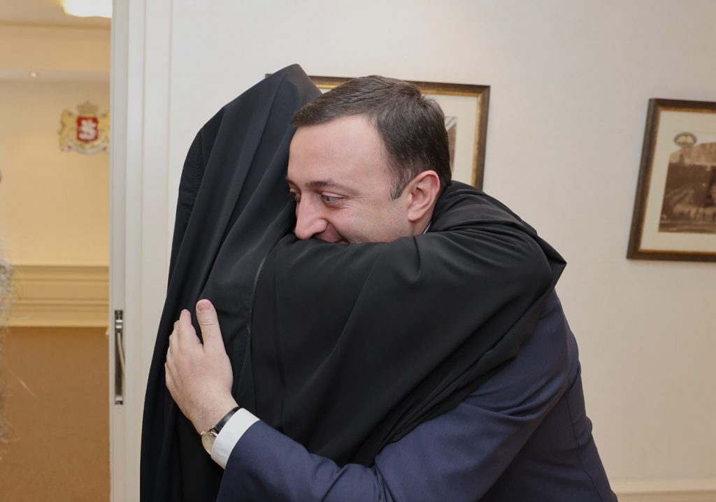 Georgian PM meets Archimandrite Ephraim, Abbot of the Vatopedi Monastery at Mount Athos