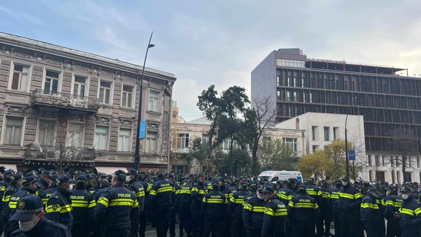 Police detain 16 protesters in Tbilisi challenging election results