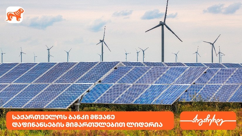 ეროვნული ბანკი: “საქართველოს ბანკი” მწვანე დაფინანსების მიმართულებით ლიდერია