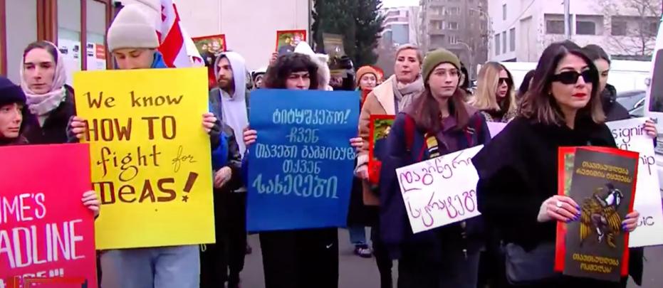 Protests continue in Tbilisi with march by creative industry representatives