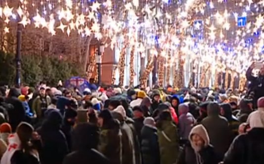 Gori activists join protest in Tbilisi