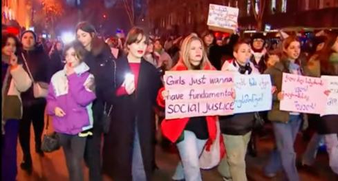 Women hold march in Tbilisi, demand new elections and release of activists
