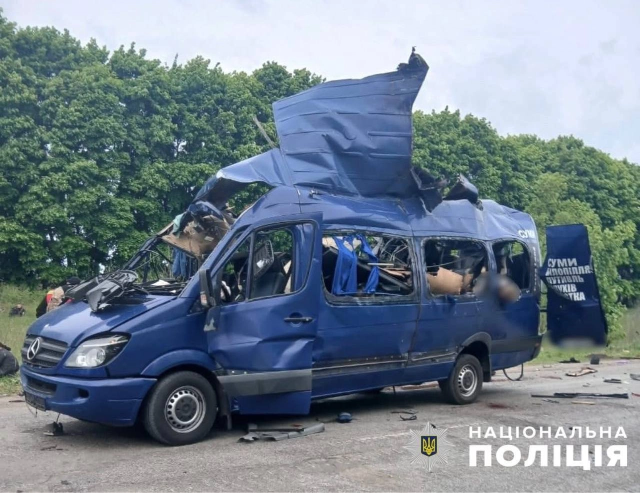Russian drone strike on evacuation bus in Ukraine's Sumy region kills nine