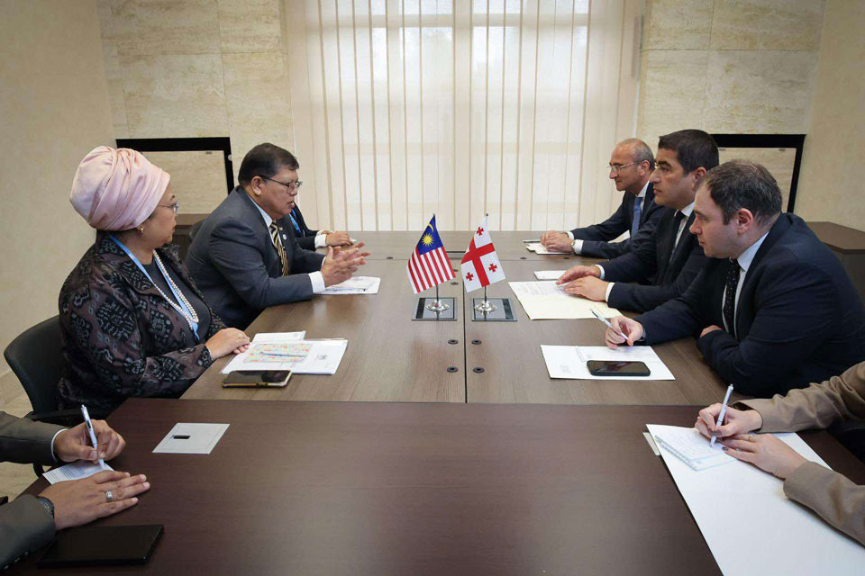 Georgian and Malaysian Parliament Speakers discuss strengthening ties in Geneva