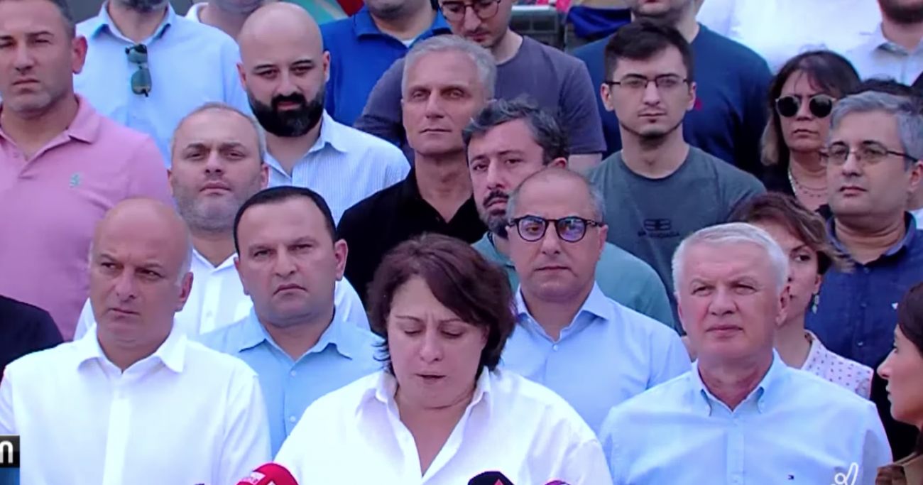 Elene Khoshtaria, a leader of the Coalition for Change, spoke at a joint briefing, saying the deadline set by the EU for reforms expired on 31 August