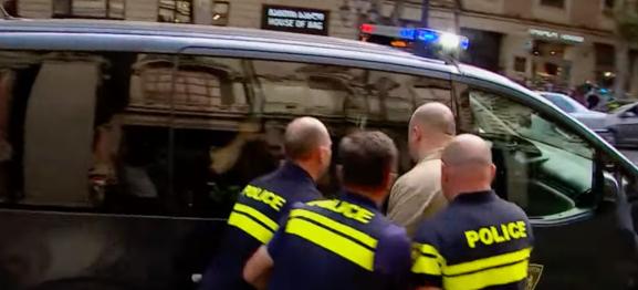 Dozens detained at Rustaveli protest in Tbilisi against parliamentary commission report