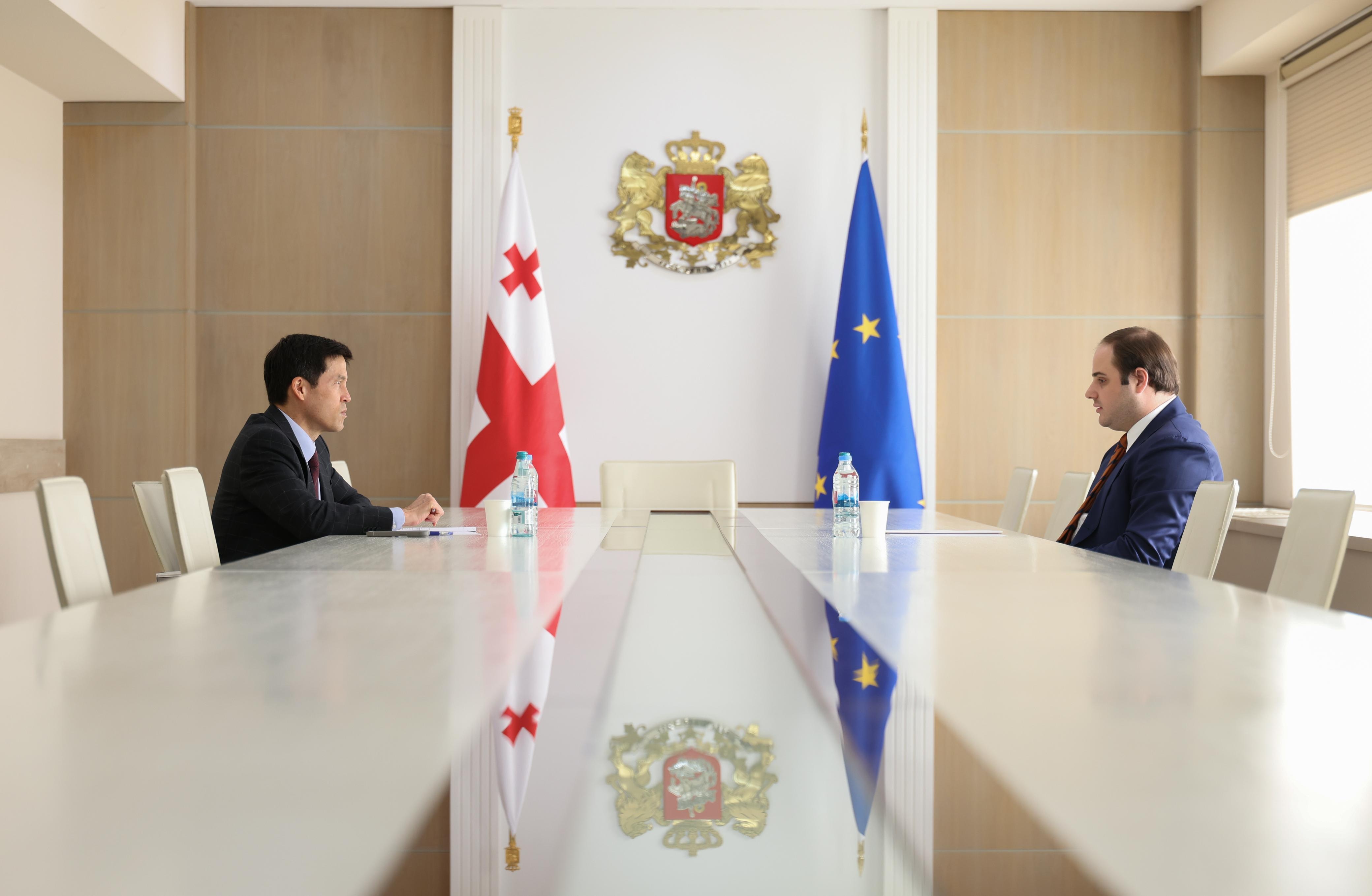 ლევან ჟორჟოლიანი საერთაშორისო სავალუტო ფონდის მუდმივ წარმომადგენელ ენდრიუ ჯუველს შეხვდა