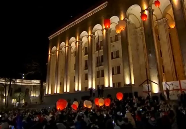 საპროტესტო მსვლელობა რუსთაველის გამზირზე დასრულდა